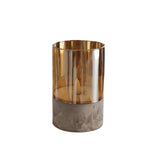 Maxbell Flameless LED Candle Crafts Tea Light Candle for Living Room Hallway Bedroom 8cmx8cmx15cm Gold