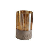 Maxbell Flameless LED Candle Crafts Tea Light Candle for Living Room Hallway Bedroom 8cmx8cmx15cm Gold