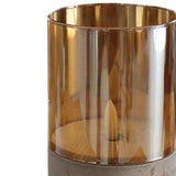 Maxbell Flameless LED Candle Crafts Tea Light Candle for Living Room Hallway Bedroom 8cmx8cmx15cm Gold