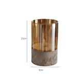 Maxbell Flameless LED Candle Crafts Tea Light Candle for Living Room Hallway Bedroom 8cmx8cmx15cm Gold