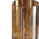 Maxbell Flameless LED Candle Crafts Tea Light Candle for Living Room Hallway Bedroom 8cmx8cmx20cm Gold