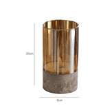 Maxbell Flameless LED Candle Crafts Tea Light Candle for Living Room Hallway Bedroom 8cmx8cmx20cm Gold
