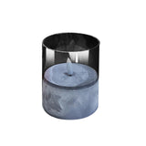 Maxbell Flameless LED Candle Crafts Tea Light Candle for Living Room Hallway Bedroom 8cmx8cmx10cm Grey
