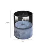 Maxbell Flameless LED Candle Crafts Tea Light Candle for Living Room Hallway Bedroom 8cmx8cmx10cm Grey