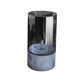 Maxbell Flameless LED Candle Crafts Tea Light Candle for Living Room Hallway Bedroom 8cmx8cmx20cm Grey