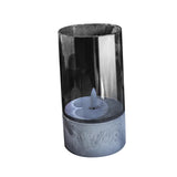 Maxbell Flameless LED Candle Crafts Tea Light Candle for Living Room Hallway Bedroom 8cmx8cmx20cm Grey
