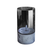 Maxbell Flameless LED Candle Crafts Tea Light Candle for Living Room Hallway Bedroom 8cmx8cmx20cm Grey
