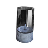 Maxbell Flameless LED Candle Crafts Tea Light Candle for Living Room Hallway Bedroom 8cmx8cmx20cm Grey