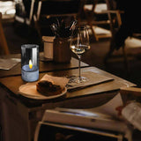 Maxbell Flameless LED Candle Crafts Tea Light Candle for Living Room Hallway Bedroom 8cmx8cmx20cm Grey