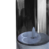 Maxbell Flameless LED Candle Crafts Tea Light Candle for Living Room Hallway Bedroom 8cmx8cmx20cm Grey