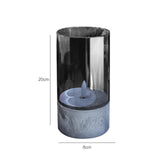 Maxbell Flameless LED Candle Crafts Tea Light Candle for Living Room Hallway Bedroom 8cmx8cmx20cm Grey