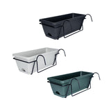 Maxbell Window Planter Box Hanging Garden Planter Deck Patio Balcony Railing Planter Dark Grey