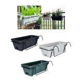 Maxbell Window Planter Box Hanging Garden Planter Deck Patio Balcony Railing Planter Dark Grey