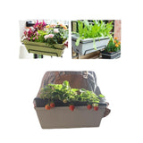 Maxbell Window Planter Box Hanging Garden Planter Deck Patio Balcony Railing Planter Dark Grey