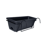 Maxbell Window Planter Box Hanging Garden Planter Deck Patio Balcony Railing Planter Dark Grey