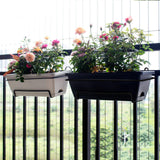 Maxbell Window Planter Box Hanging Garden Planter Deck Patio Balcony Railing Planter Light Grey