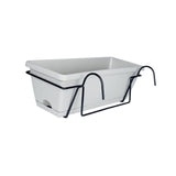 Maxbell Window Planter Box Hanging Garden Planter Deck Patio Balcony Railing Planter Light Grey