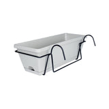 Maxbell Window Planter Box Hanging Garden Planter Deck Patio Balcony Railing Planter Light Grey