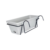 Maxbell Window Planter Box Hanging Garden Planter Deck Patio Balcony Railing Planter Light Grey
