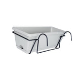 Maxbell Window Planter Box Hanging Garden Planter Deck Patio Balcony Railing Planter Light Grey