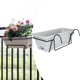 Maxbell Window Planter Box Hanging Garden Planter Deck Patio Balcony Railing Planter Light Grey