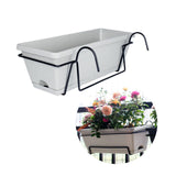 Maxbell Window Planter Box Hanging Garden Planter Deck Patio Balcony Railing Planter Light Grey