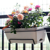 Maxbell Window Planter Box Hanging Garden Planter Deck Patio Balcony Railing Planter Light Grey