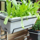 Maxbell Window Planter Box Hanging Garden Planter Deck Patio Balcony Railing Planter Light Grey