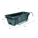 Maxbell Window Planter Box Hanging Garden Planter Deck Patio Balcony Railing Planter Green