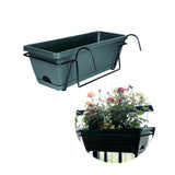 Maxbell Window Planter Box Hanging Garden Planter Deck Patio Balcony Railing Planter Green