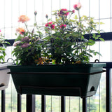 Maxbell Window Planter Box Hanging Garden Planter Deck Patio Balcony Railing Planter Green