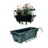 Maxbell Window Planter Box Hanging Garden Planter Deck Patio Balcony Railing Planter Green