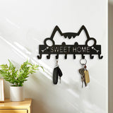 Maxbell Sweet Home Wall Hanger Key Holder Hooks Metal Key Rack for Office Decor Door