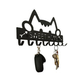 Maxbell Sweet Home Wall Hanger Key Holder Hooks Metal Key Rack for Office Decor Door