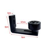 Maxbell Door Guide Black Rollers Adjustable Floor Guide for Indoor Home Office