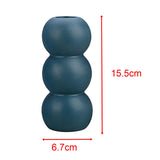 Maxbell Ceramic Vase Boho Elegant Modern Simple Flower Vase for Office Cabinet Party Dark Green
