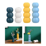 Maxbell Ceramic Vase Boho Elegant Modern Simple Flower Vase for Office Cabinet Party Dark Green