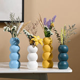 Maxbell Ceramic Vase Boho Elegant Modern Simple Flower Vase for Office Cabinet Party Dark Green