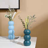 Maxbell Ceramic Vase Boho Elegant Modern Simple Flower Vase for Office Cabinet Party Dark Green