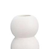 Maxbell Ceramic Vase Boho Elegant Modern Simple Flower Vase for Office Cabinet Party White