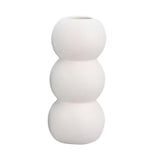 Maxbell Ceramic Vase Boho Elegant Modern Simple Flower Vase for Office Cabinet Party White