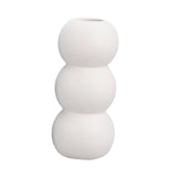 Maxbell Ceramic Vase Boho Elegant Modern Simple Flower Vase for Office Cabinet Party White