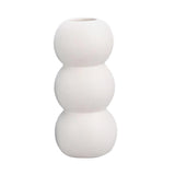 Maxbell Ceramic Vase Boho Elegant Modern Simple Flower Vase for Office Cabinet Party White