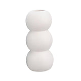 Maxbell Ceramic Vase Boho Elegant Modern Simple Flower Vase for Office Cabinet Party White