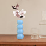Maxbell Ceramic Vase Boho Elegant Modern Simple Flower Vase for Office Cabinet Party Sky Blue