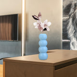Maxbell Ceramic Vase Boho Elegant Modern Simple Flower Vase for Office Cabinet Party Sky Blue