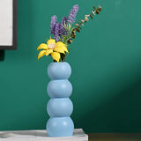 Maxbell Ceramic Vase Boho Elegant Modern Simple Flower Vase for Office Cabinet Party Sky Blue