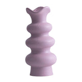 Maxbell Ceramic Flower Vase Modern Simple Flower Vase for Bedroom Party Dinner Table Violet 21cm