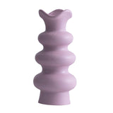 Maxbell Ceramic Flower Vase Modern Simple Flower Vase for Bedroom Party Dinner Table Violet 21cm