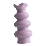 Maxbell Ceramic Flower Vase Modern Simple Flower Vase for Bedroom Party Dinner Table Violet 21cm